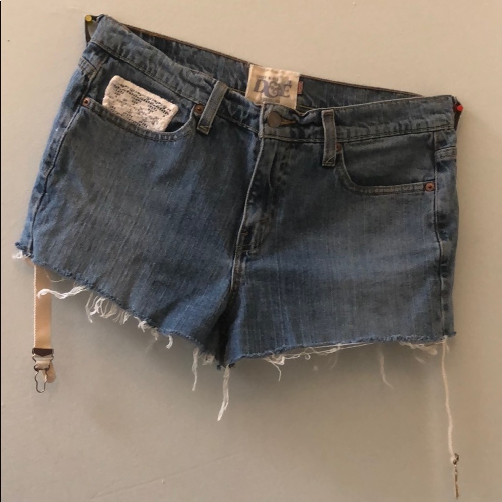 Levi Denim Shorts with ties on the side